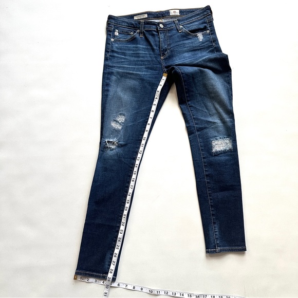 AG ADRIANO GOLDSCHMEID SUPER SKINNY LEGGING DISTRESSED ANKLE JEANS Sz28R - Picture 12 of 13